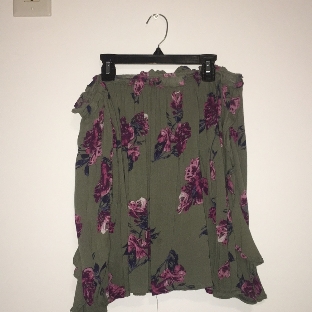 A off the shoulder top.